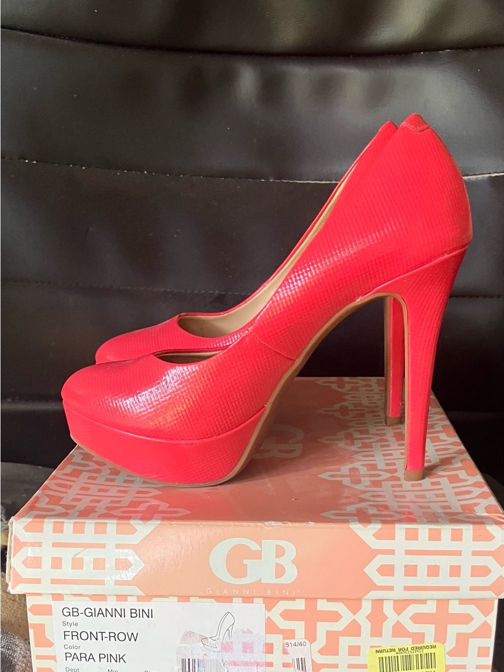 Gianni Bini GB Coral Pink High Heel Platform Pumps Dillard’s